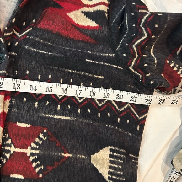 RALPH LAUREN Aztec Southwestern Print Fleece Jacket Blazer Cardigan L-2X - Picture 11 of 13